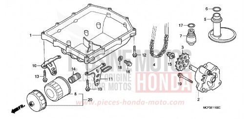 OIL PUMP VTR1000SP3 de 2003